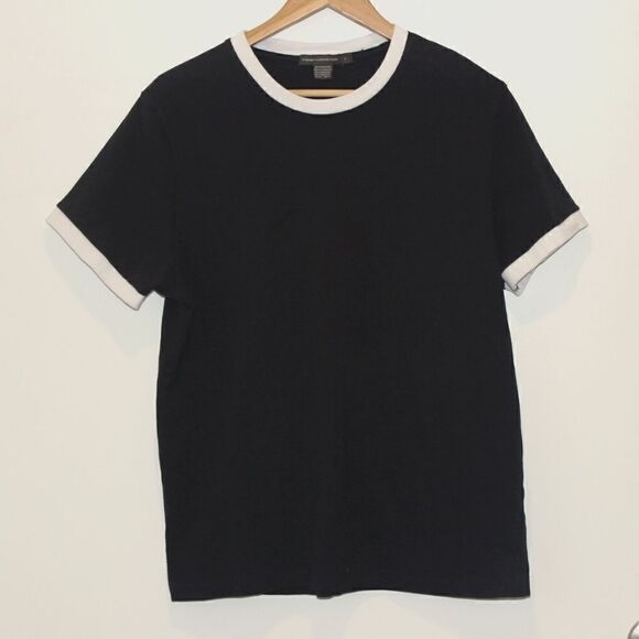 French Connection Navy Blue top Women Large - Picture 2 of 11